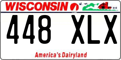 WI license plate 448XLX