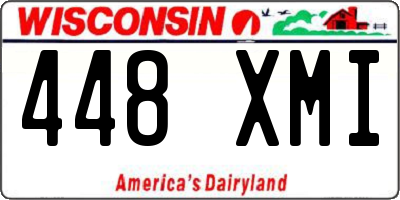 WI license plate 448XMI