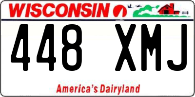 WI license plate 448XMJ