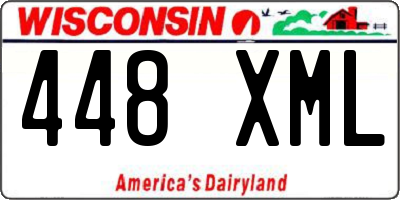 WI license plate 448XML