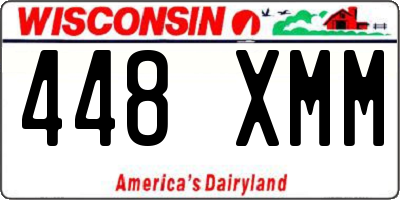 WI license plate 448XMM