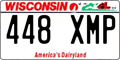WI license plate 448XMP