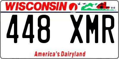 WI license plate 448XMR