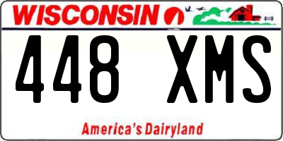 WI license plate 448XMS