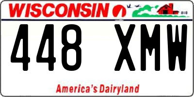 WI license plate 448XMW