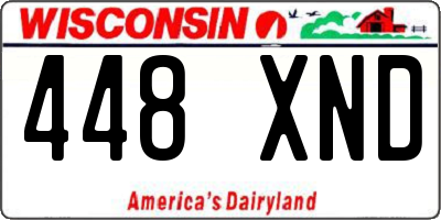 WI license plate 448XND