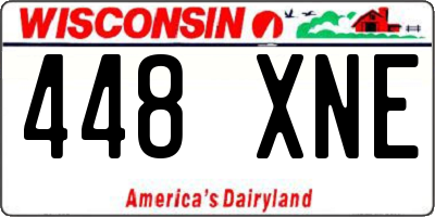 WI license plate 448XNE