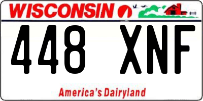 WI license plate 448XNF
