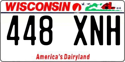 WI license plate 448XNH