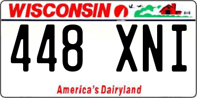 WI license plate 448XNI