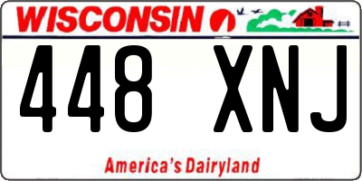 WI license plate 448XNJ