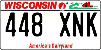 WI license plate 448XNK