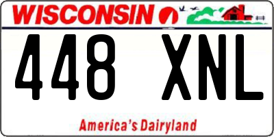 WI license plate 448XNL