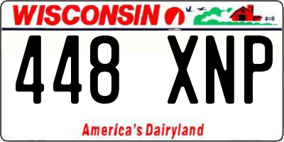 WI license plate 448XNP