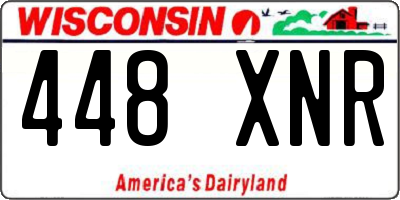 WI license plate 448XNR