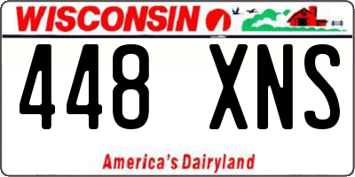 WI license plate 448XNS