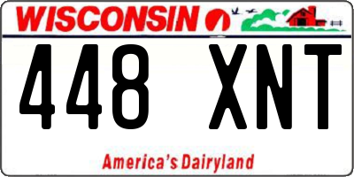 WI license plate 448XNT