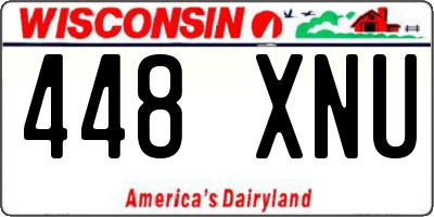 WI license plate 448XNU