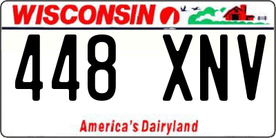 WI license plate 448XNV