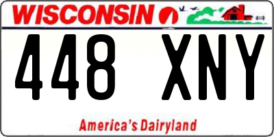 WI license plate 448XNY