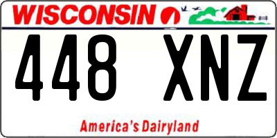 WI license plate 448XNZ