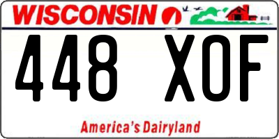WI license plate 448XOF