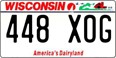 WI license plate 448XOG