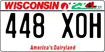WI license plate 448XOH
