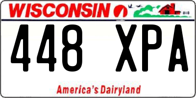 WI license plate 448XPA