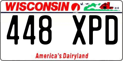 WI license plate 448XPD