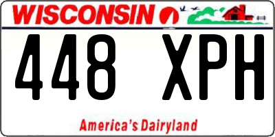 WI license plate 448XPH