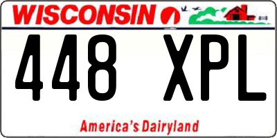 WI license plate 448XPL