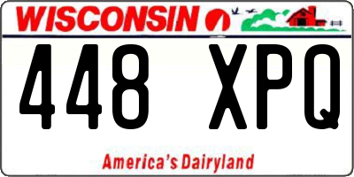 WI license plate 448XPQ