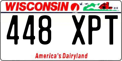 WI license plate 448XPT