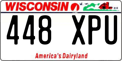 WI license plate 448XPU