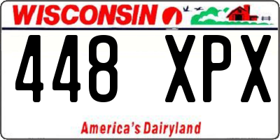 WI license plate 448XPX