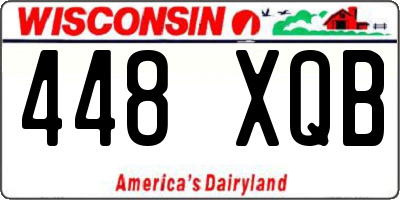 WI license plate 448XQB