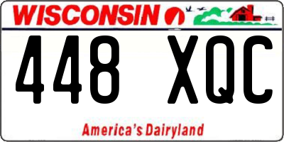 WI license plate 448XQC