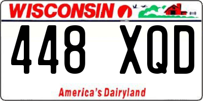 WI license plate 448XQD