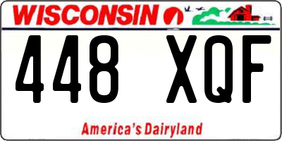 WI license plate 448XQF