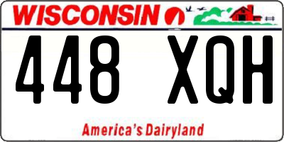 WI license plate 448XQH