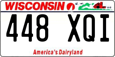 WI license plate 448XQI