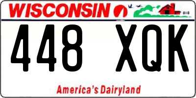 WI license plate 448XQK