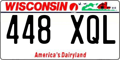 WI license plate 448XQL