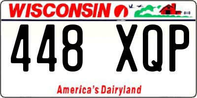 WI license plate 448XQP