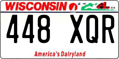 WI license plate 448XQR