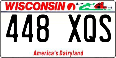 WI license plate 448XQS