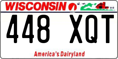 WI license plate 448XQT