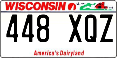 WI license plate 448XQZ