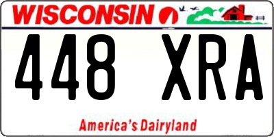 WI license plate 448XRA